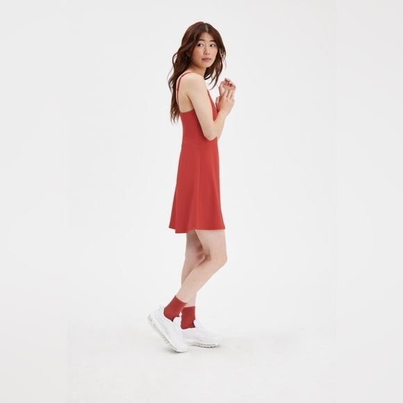 GIRLFRIEND COLLECTIVE Naomi Workout Dress In Lava - Picture 5 of 9